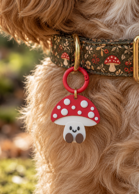 Smiley Toadstool Charm - Made By Fluffy Fluff Charmery