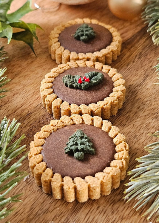 Festive Chocolate Tarts - Dog Biscuits