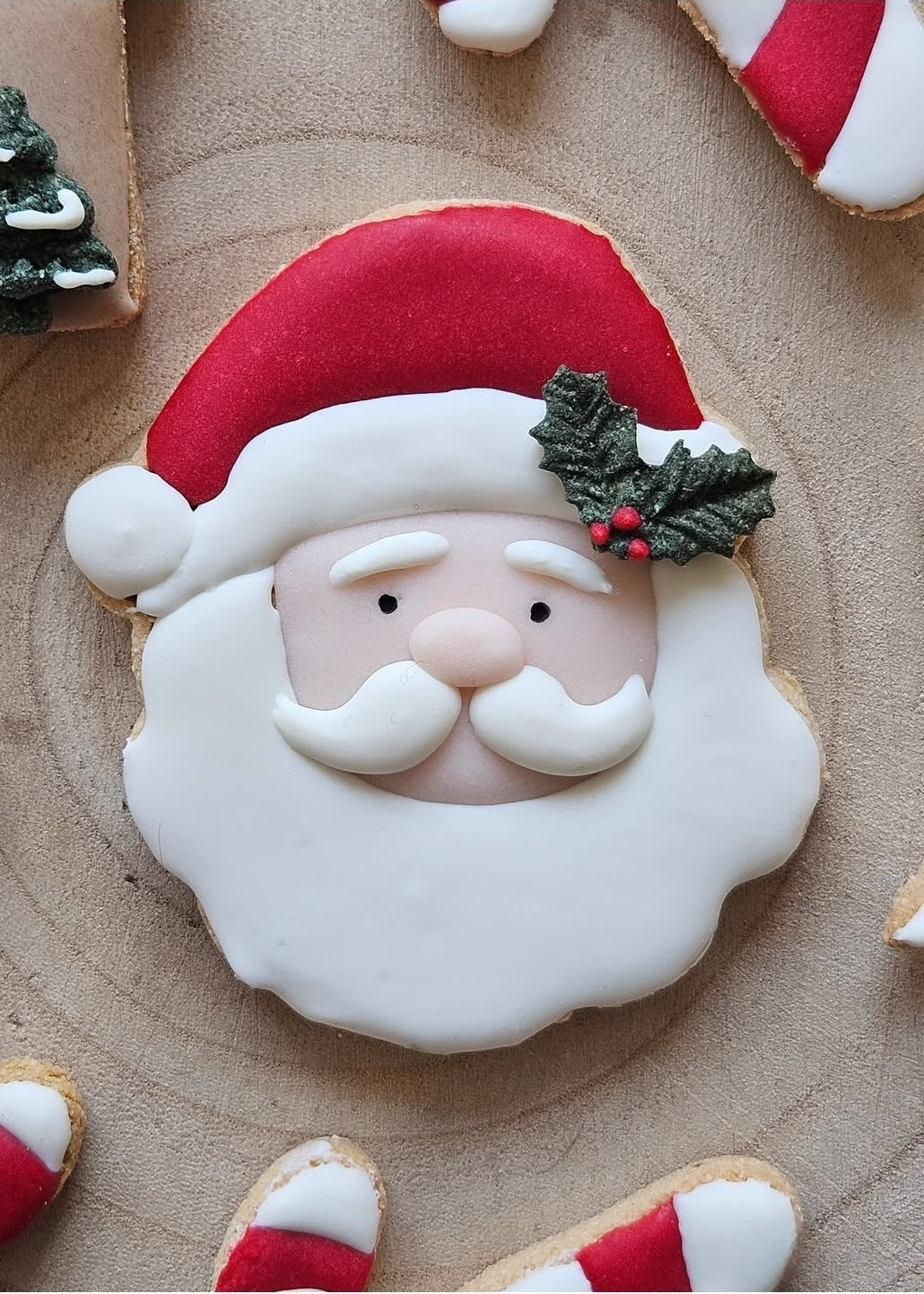 Festive Iced Biscuit - Santa (x1)