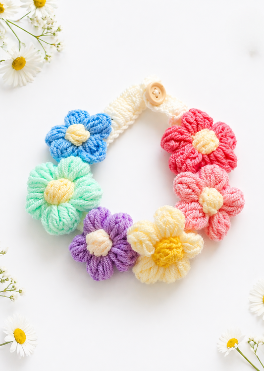 Blossom - Crochet Dog Necklace (Size S)